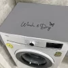 Wash & Dry Baskılı Gri Çamaşır Makinesi Örtüsü