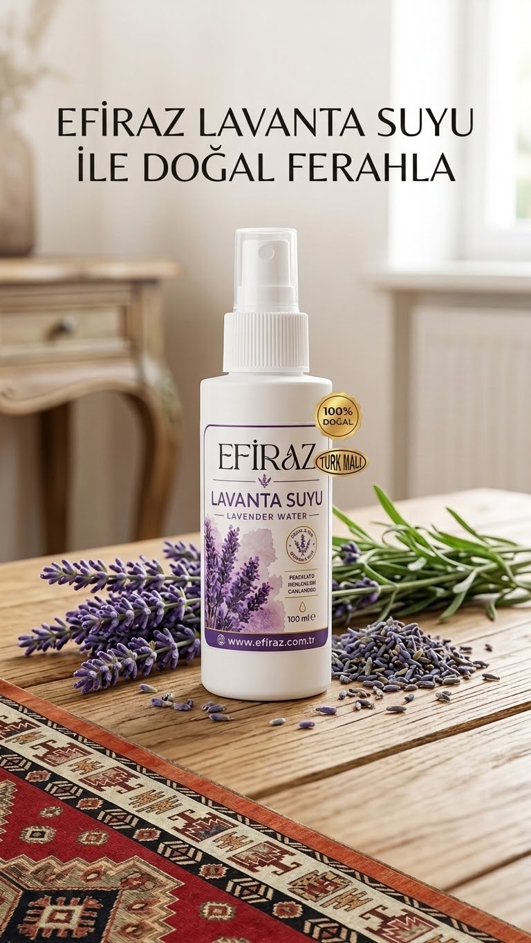 EFİRAZ Lavanta Suyu 100 ml | Doğal Lavanta Suyu | Yüz Toniği & Cilt Bakım Suyu | Ferahlatıcı Lavanta Spreyi