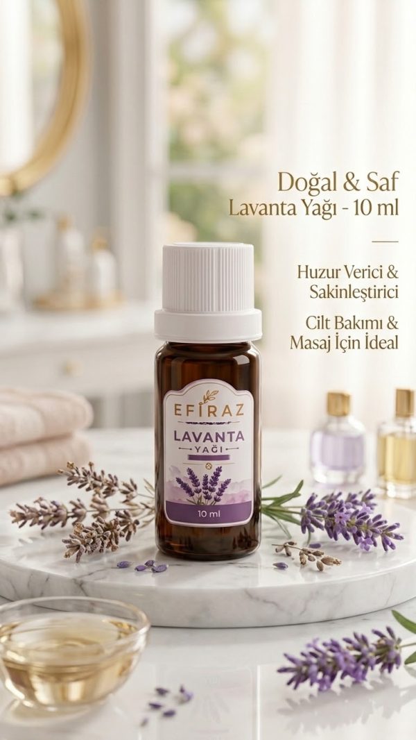 EFİRAZ Lavanta Yağı 10 ml | Doğal Lavanta Uçucu Yağı | Aromaterapi & Buhurdanlık Yağı | Yoğun Lavanta Kokusu
